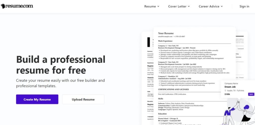 Resume Builder _ Resume for Free
